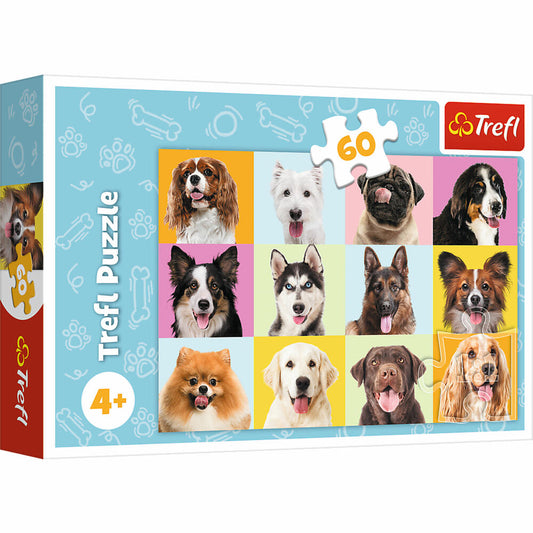 Trefl Puzzle Dogs, children's puzzle, 60 pieces, 33 x 22 cm, 17374