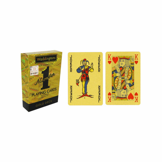 Winning Moves No1 Spielkarten Gold Deck, Kartenspiel, Skatspiel, Spiel Karten, Französisches Blatt, 029391