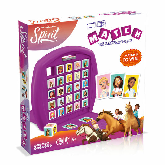 Winning Moves Top Trumps Match Spirit Riding Free, Dice Game, Board Game, Dice Game, Children's Game, 43380