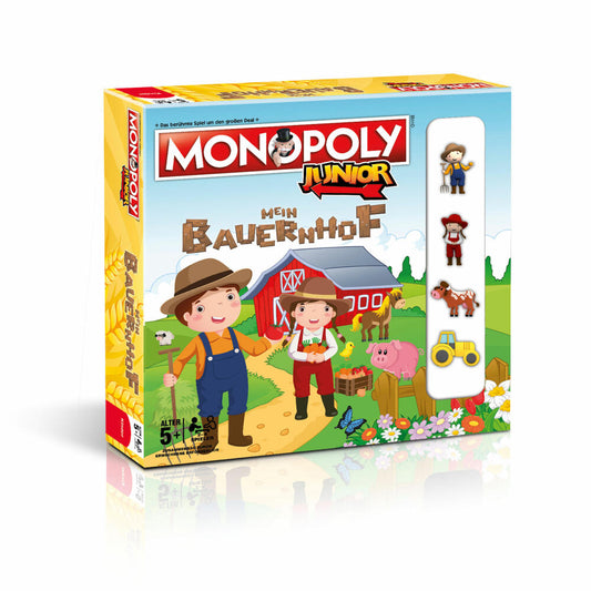 Winning Moves Monopoly Junior My Farm, Board Game, Parlor Game, Children's Game, 44819