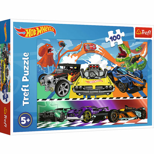 Trefl Puzzle Hot Wheel, children's puzzle, 100 pieces, 41 x 27.5 cm, 16466