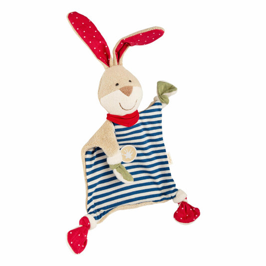 sigikid Comforter Bunny Classic, Cuddly Blanket, Baby Blanket, Cotton, Blue Striped, 39959