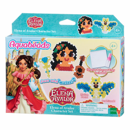 Aquabeads Elena of Avalor figure set, craft set, crafting, glitter beads, polygon beads, motif template, bead set, 680 beads, 31318