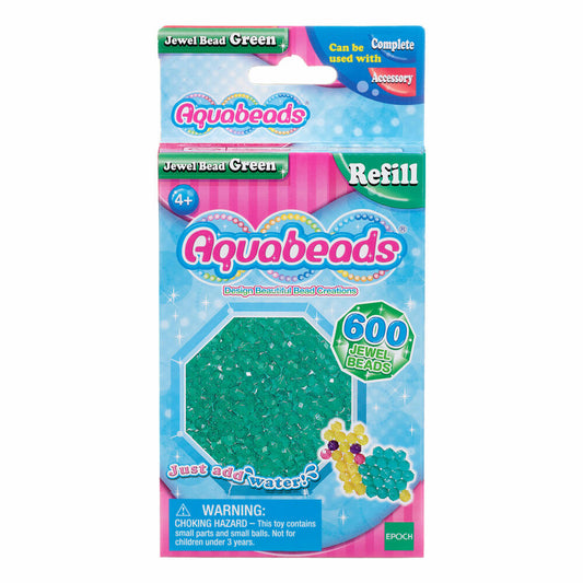 Aquabeads Grüne Glitzerperlen, Nachfüll Set, 600 Ersatzperlen, Basteln, Spielzeug, 32698
