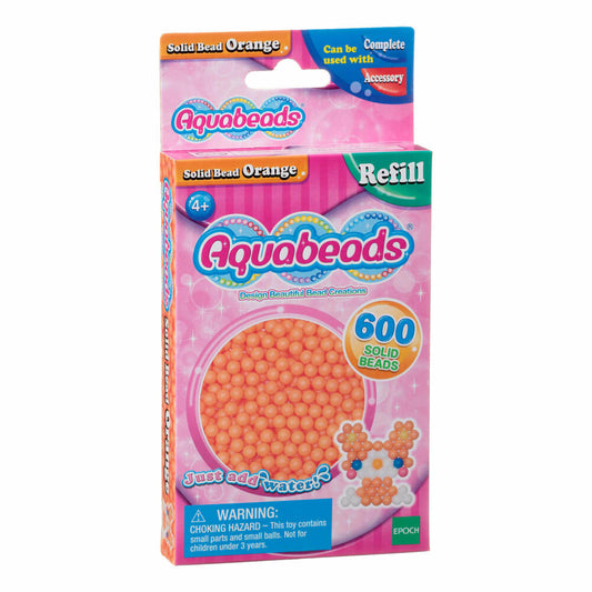 Aquabeads Orange Beads, Refill Set, 600 Replacement Beads, Crafts, Toys, 32518