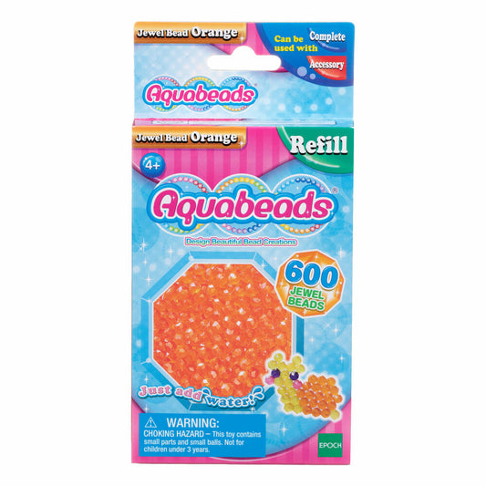 Aquabeads Orange Glitter Beads, Refill Set, 600 Replacement Beads, Crafts, Toys, 32678