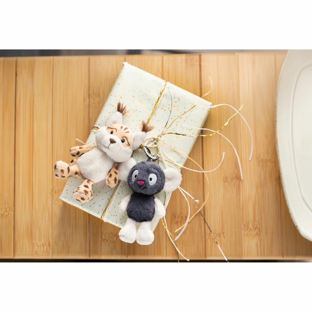 NICI Green Wild Friends Lemur Ruffi Keyring, Key Pendant, Lucky Charm, 10 cm, 49801