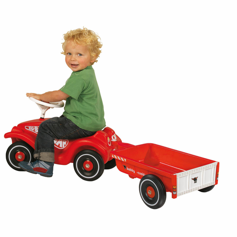 BIG Bobby Caddy Anhänger für Bobby Car, Zubehör, Kinder, Spielzeug, Rot, bis 25 kg, 800056292