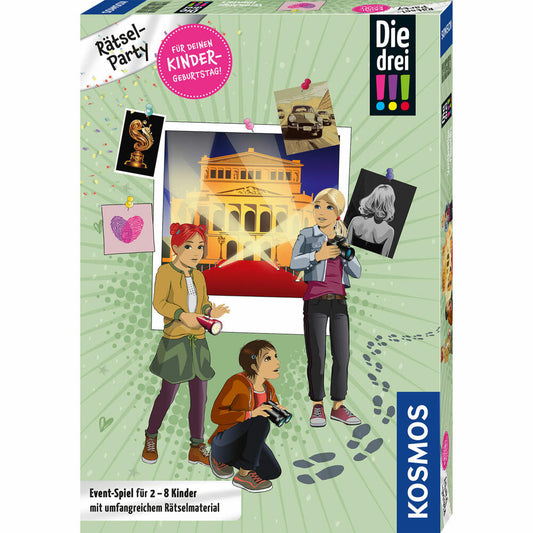 KOSMOS The Three !!! Puzzle Party, Crime Event Game, Scavenger Hunt, Puzzle, Birthday, Children, Ages 8 and Up, 684303