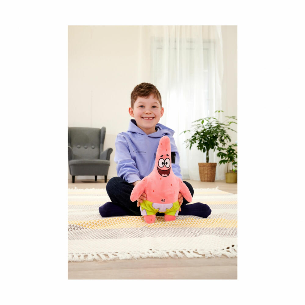 Simba SpongeBob Plüsch Patrick, Plüschfigur, Kuscheltier, Stofftier, Stoffigur, Plüschtier, 35 cm, 109491001