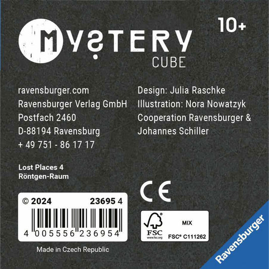 Ravensburger Mystery Cube Lost places: Der Röntgenraum, Rätselspiel, Escape Room Spiel, ab 10 Jahren, 23695