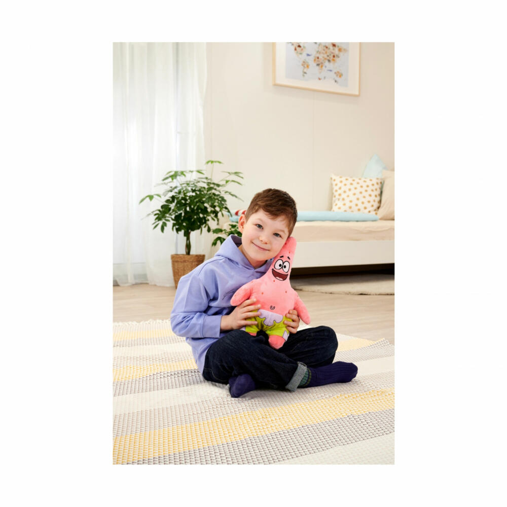 Simba SpongeBob Plüsch Patrick, Plüschfigur, Kuscheltier, Stofftier, Stoffigur, Plüschtier, 35 cm, 109491001