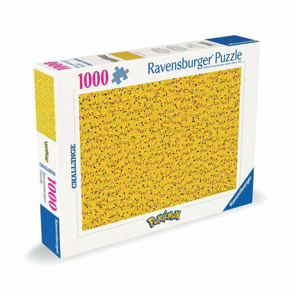 Ravensburger Puzzle Pikachu Challenge, Erwachsenenpuzzle, 1000 Teile, ab 14 Jahren, 12000829