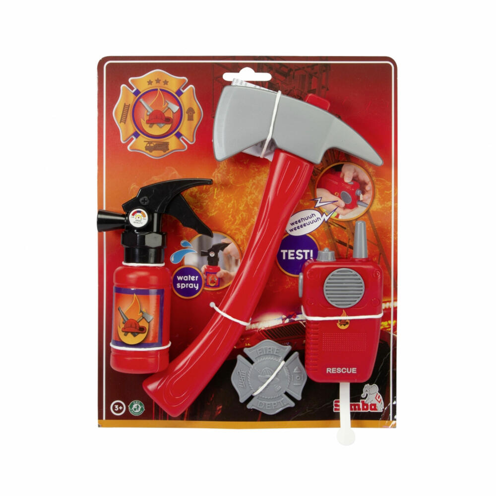 Simba Fire Brigade Basic Set, 4 pcs., Fire Brigade Equipment, Equipment, Toys, Children, 108101013