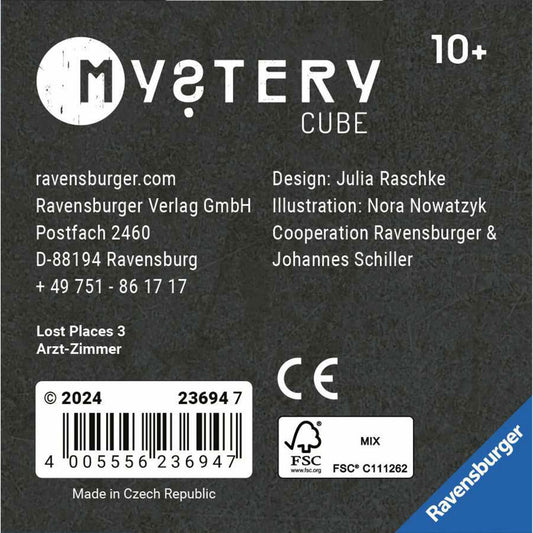 Ravensburger Mystery Cube Lost places: Das Arztzimmer, Rätselspiel, Escape Room Spiel, ab 10 Jahren, 23694