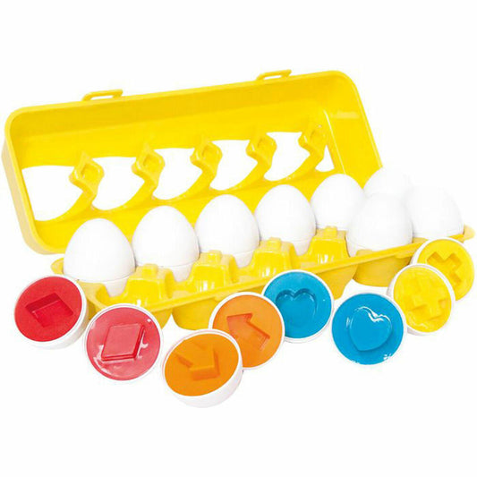 Spielmaus Baby Color and Plug Set Eggs, 12 pieces