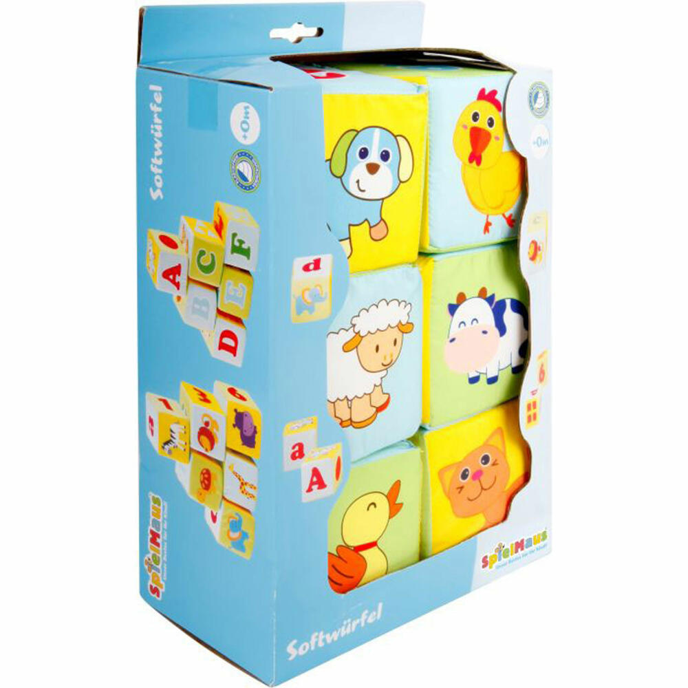 SpielMaus Baby Soft Cubes 6 Pieces