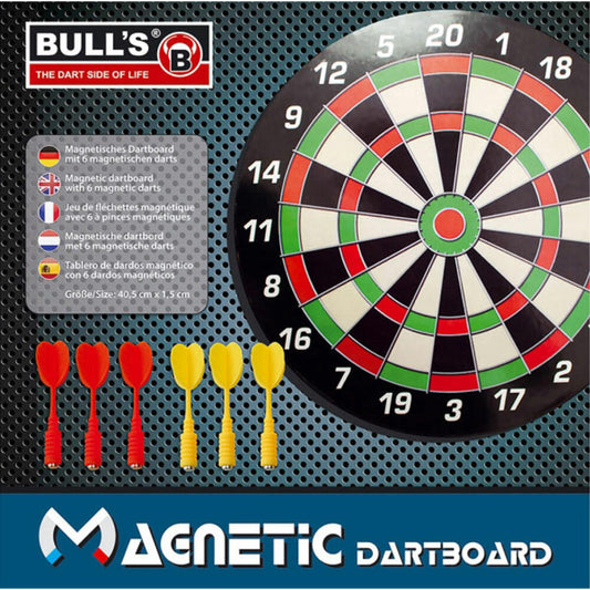 BULLS Magnetic Dartboard with 6 Darts