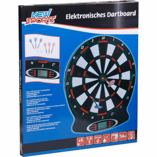 New Sports Elektronisches Dartboard, Dart, Dartscheibe, Dartbrett, mit Dartpfeilen, ab 14 Jahre, 72110901