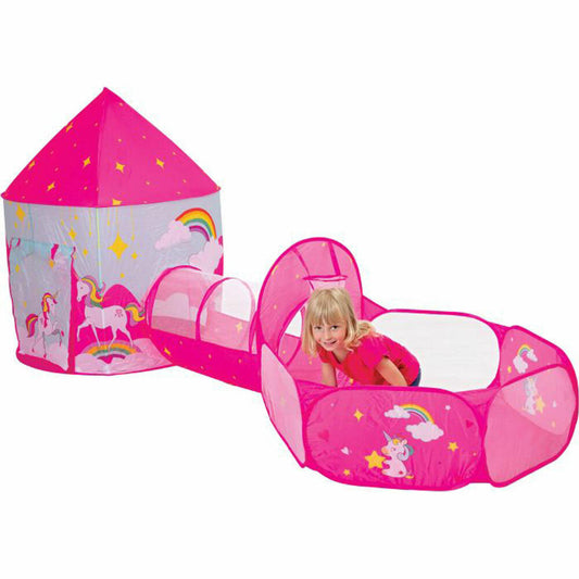 Outdoor active unicorn play tent with tunnel