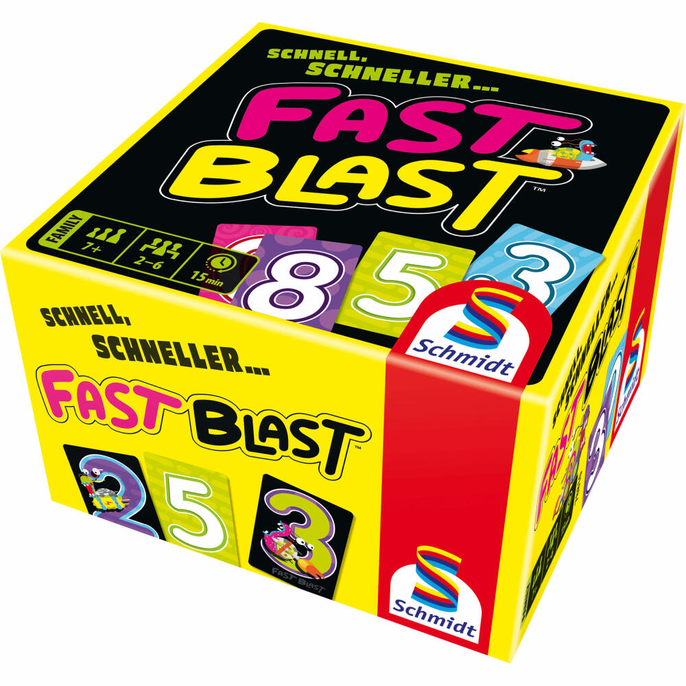 Schmidt Spiele Fast Blast, Kartenspiel, Familienspiel, ab 7 Jahren, 78810