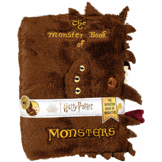 Schmidt Spiele Harry Potter Monster Book, Plush Figure, Cuddly Toy, Plush, with Sound, 26 cm, 42824