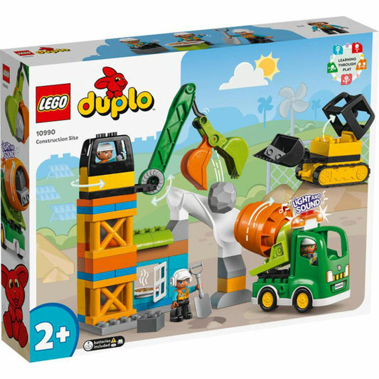 LEGO Duplo Construction Site with Construction Vehicles, 61 pcs., Construction Set, Building Blocks, Toy, from 2 years, 10990