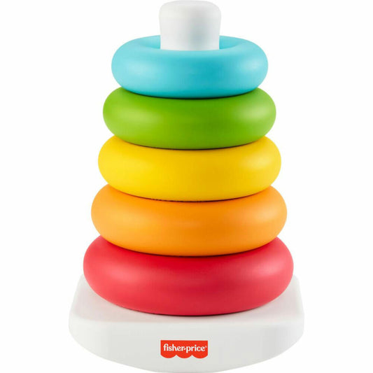 Mattel Fisher-Price Eco Farbring Pyramide, Steckspiel, Steckspielzeug, Turm, Farben, ab 6 Monaten, GRF09