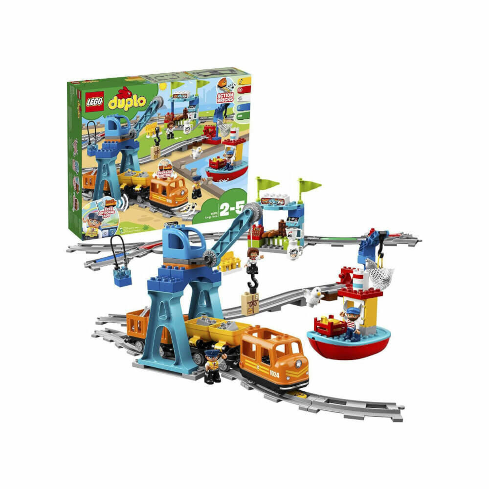 LEGO Duplo Freight Train, 105 pcs, Building Set, Train, Railway, Toy, from 2 years, 10875