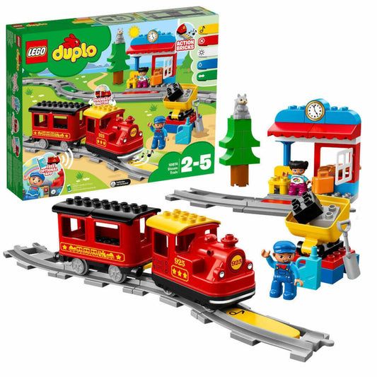 LEGO Duplo Steam Train, 59-piece, Construction Set, Railway, Toy, Ages 2+, 10874