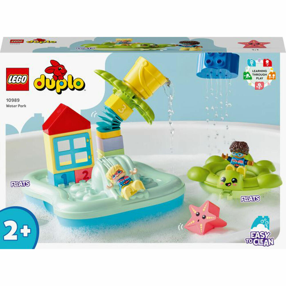 LEGO DUPLO Wasserrutsche, 19-tlg., Legosteine, Bausteine, Bauset, Konstruktionsset, ab 2 Jahren, 10989