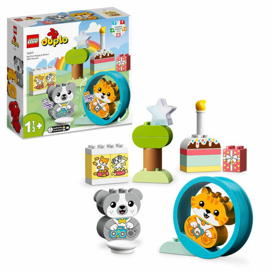 LEGO Duplo Mein erstes Hündchen & Kätzchen, 22-tlg., Bauset, Bausteine, Spielzeug, ab 18 Monate, 10977