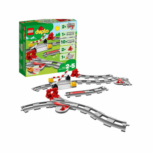 LEGO Duplo Railway Tracks, 23 pcs., Accessory Set, Construction Set, Building Blocks, Toy, from 2 years, 10882