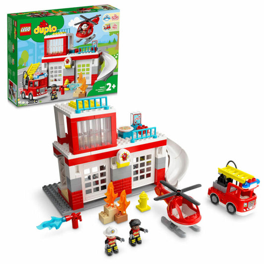 LEGO Duplo Fire Station with Helicopter, 117 pcs., Construction Set, Building Blocks, Toy, Ages 2+, 10970