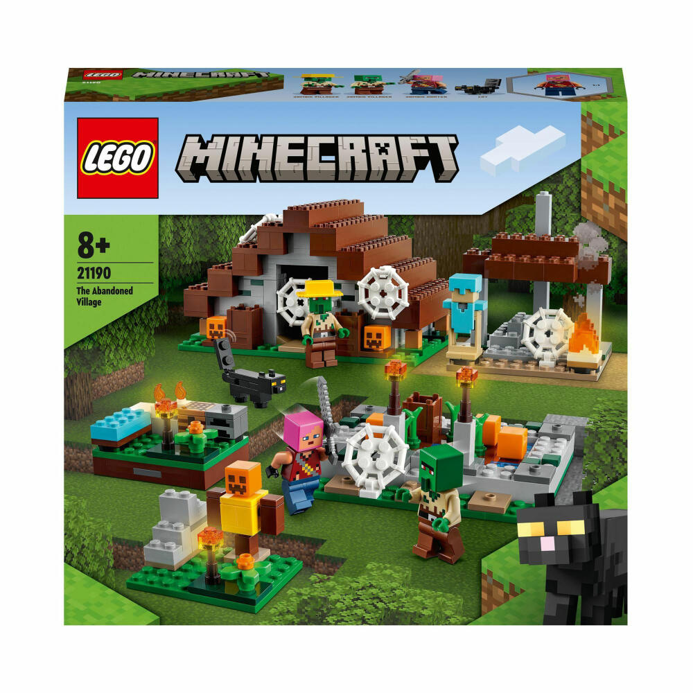 LEGO Minecraft Das verlassene Dorf, 422-tlg., Bauset, Konstruktionsset, Bausteine, Spielzeug, ab 8 Jahre, 21190