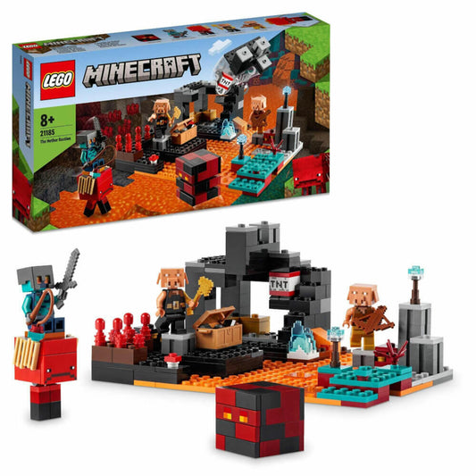 LEGO Minecraft Die Netherbastion, 300-tlg., Bauset, Konstruktionsset, Bausteine, Spielzeug, ab 8 Jahre, 21185