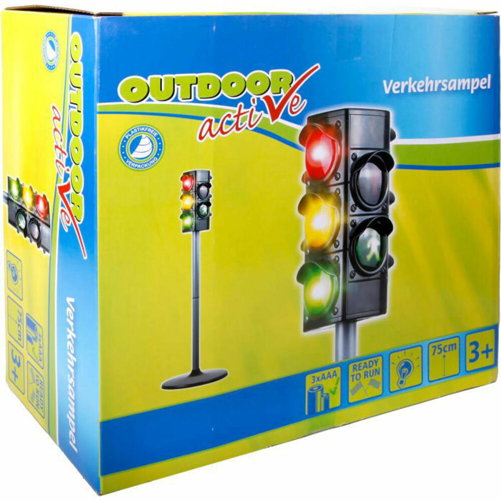 Outdoor active traffic light with function, height 75 cm