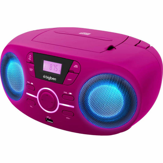 Bigben Portable CD/Radio with USB pink