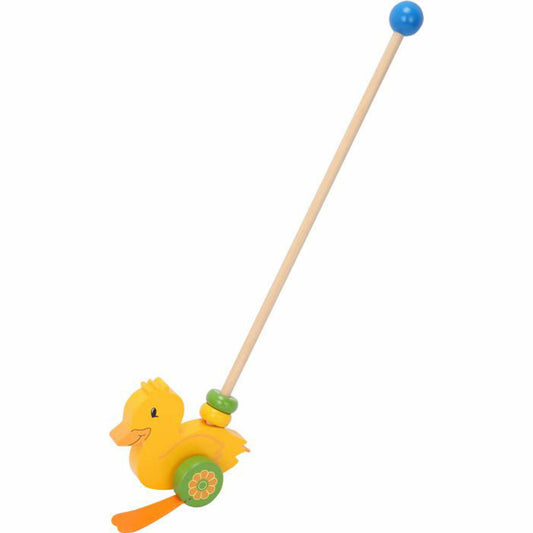 SpielMaus Wooden Push-along Animal Duck