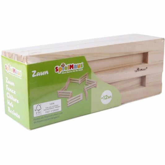 SpielMaus Wooden Fence, Foldable, Wooden Fence, Accessories, Farm, Toys, Children, 43265075