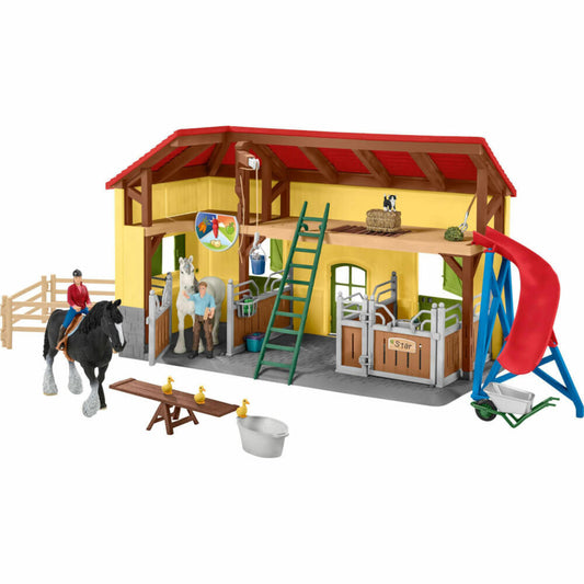 Schleich Farm World Pferdestall, Pferde Stall, Spielfigur, Figur, Pferd, ab 3 Jahre, 42485
