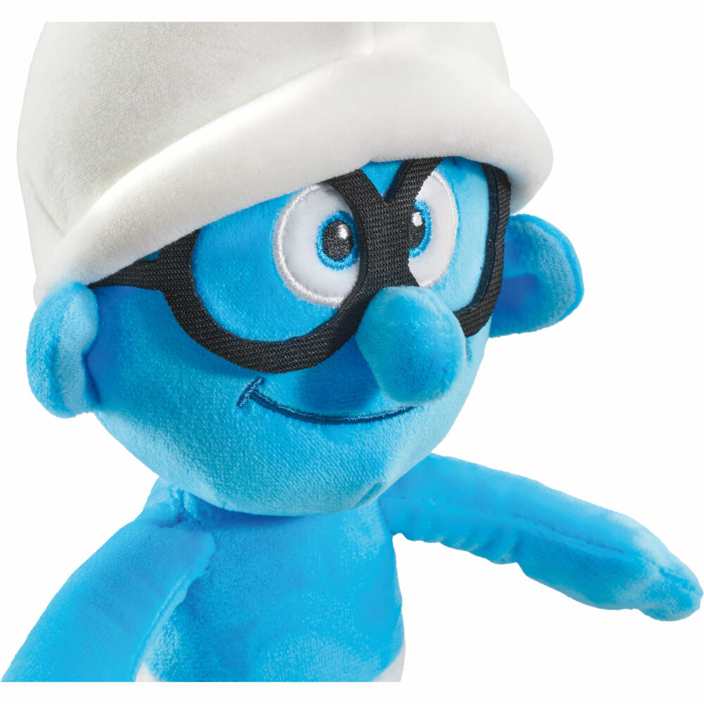 Schmidt Spiele The Smurfs Brainy Smurf, Plush Figure, Cuddly Toy, Plush, 28 cm, 42284
