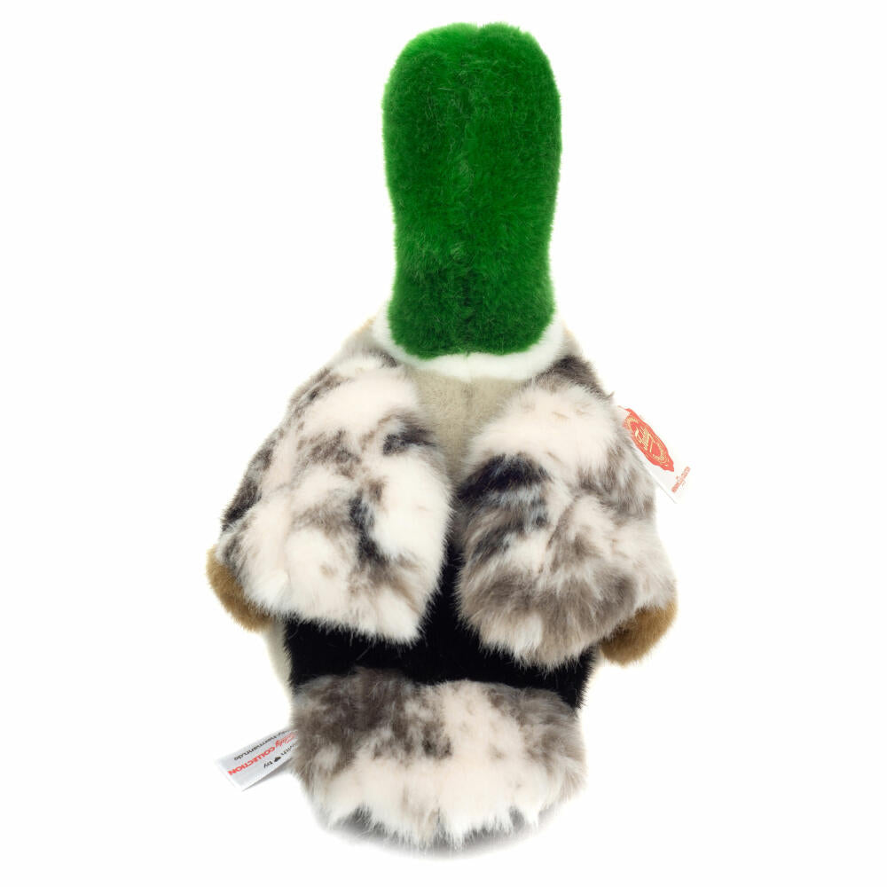 Teddy Hermann Wild Duck, Cuddly Toy, Stuffed Toy, Plush Toy, Forest Animal, Green Grey, 24 cm, 931317