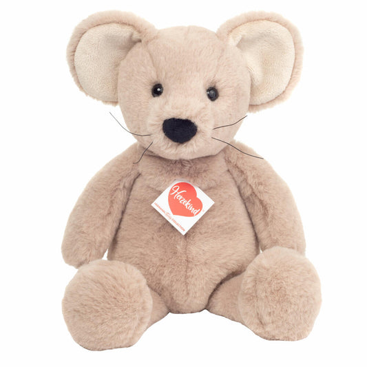Teddy Hermann Maus Mabel, Kuscheltier, Stofftier, Plüschtier, Herzekind, Grau, 32 cm, 939481