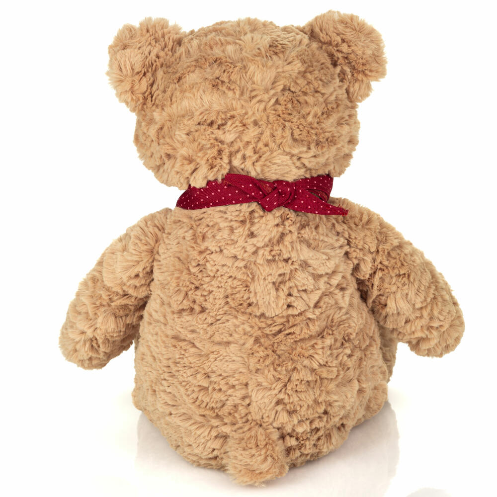 Teddy Hermann Teddy Chilly mit Halstuch, Kuscheltier, Stofftier, Plüschtier, Teddybär, Braun Rot, 40 cm , 913283