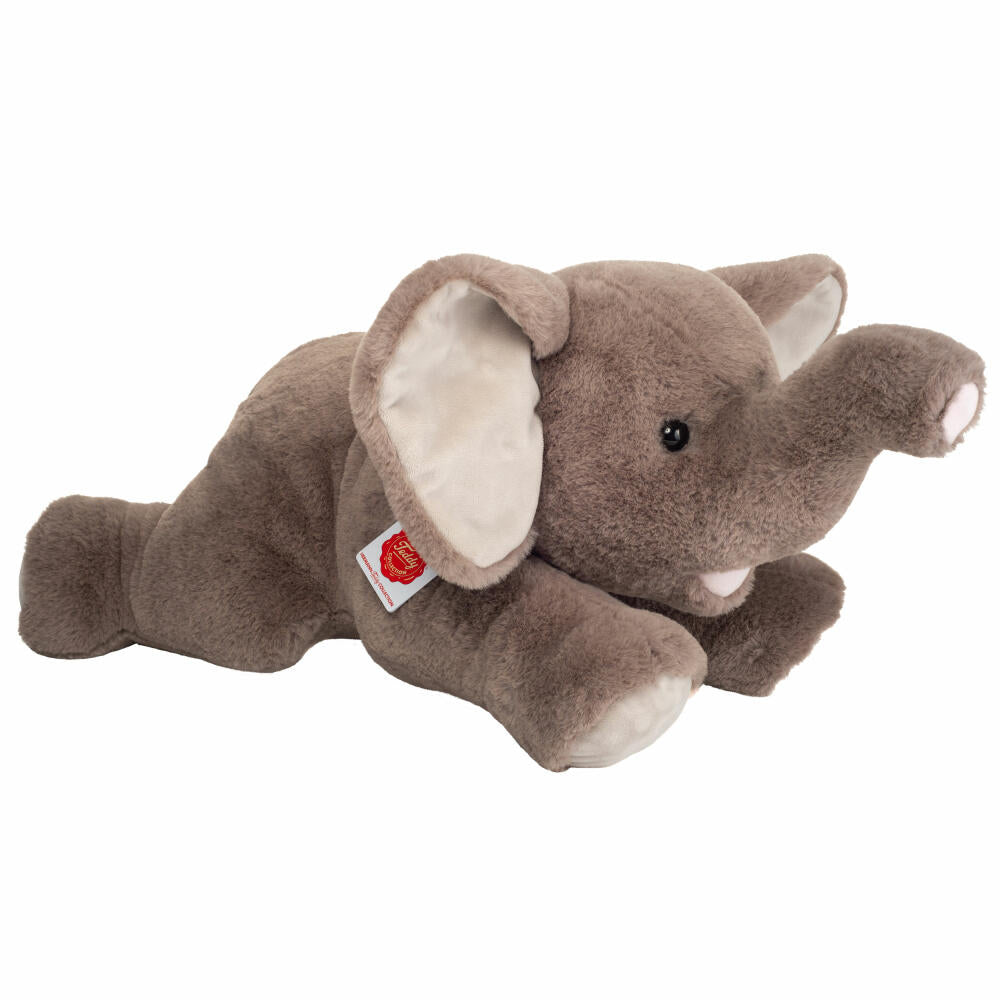 Teddy Hermann Elephant lying down, cuddly toy, stuffed toy, plush toy, exotic wild animal, grey, 55 cm, 907442