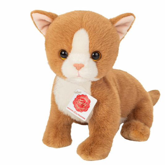 Teddy Hermann Babykatze, Kuscheltier, Stofftier, Plüschtier, Katze, Rot Orange, 24 cm, 918424