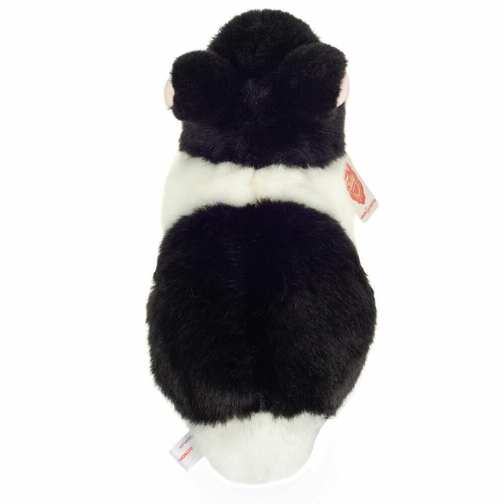 Teddy Hermann Rabbit, Cuddly Toy, Stuffed Toy, Plush Toy, Domestic and Farm Animal, Black and White, 23 cm, 937340