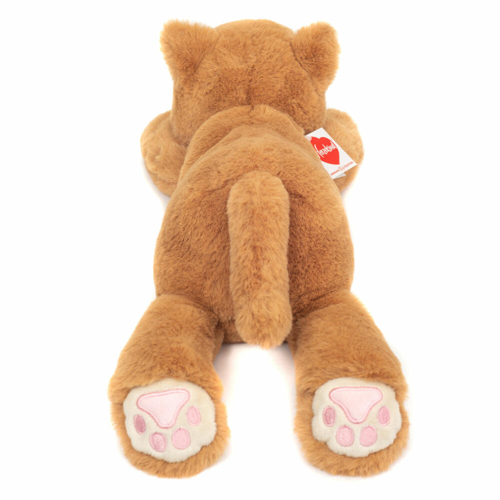 Teddy Hermann Katze Kikki, Schlenkerbeine, Kuscheltier, Stofftier, Plüschtier, Herzekind, Braun, 35 cm, 939498