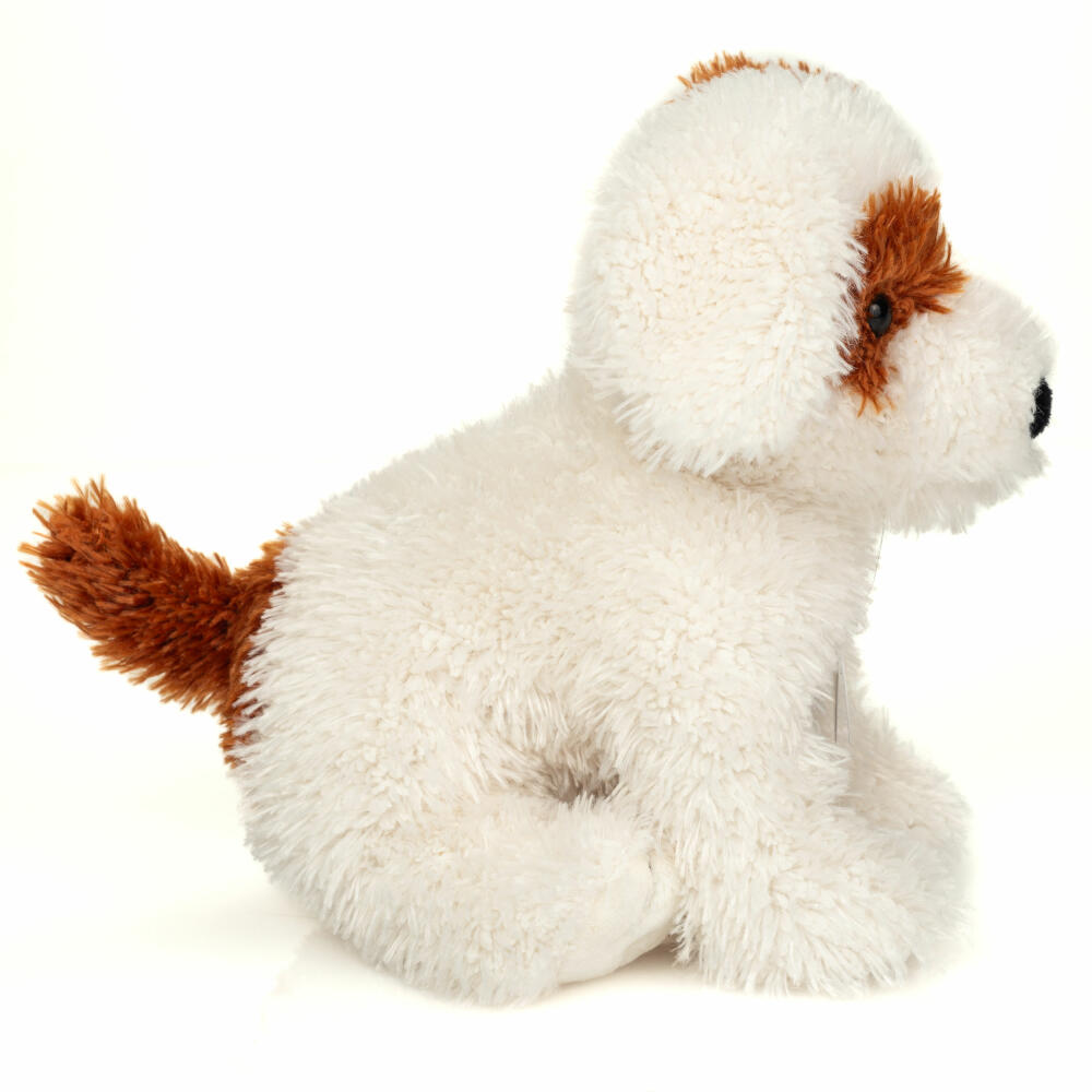 Teddy Hermann Puppy Rollo, Cuddly Toy, Stuffed Toy, Plush Toy, Dog, White Light Brown, 20 cm, 919926